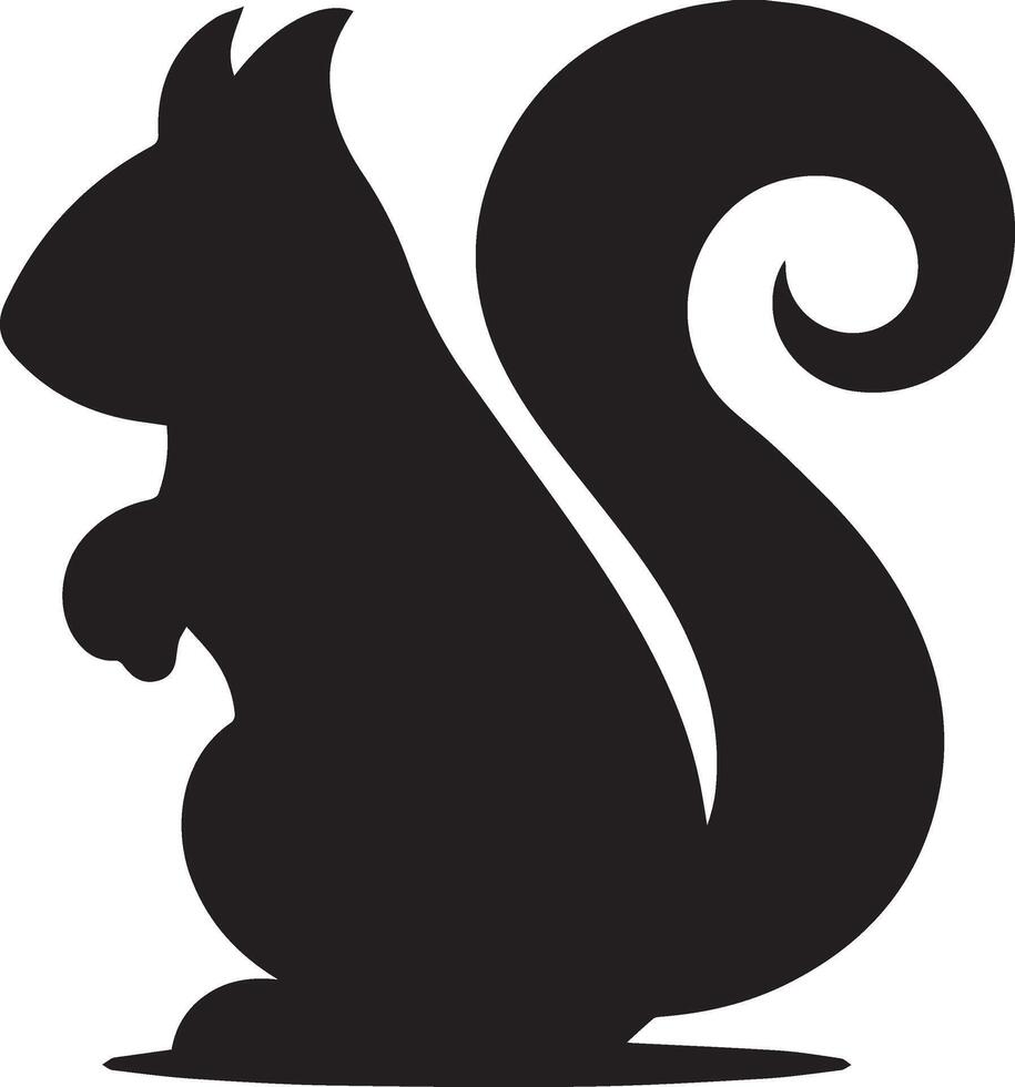squirrel silhouettes illustration vector
