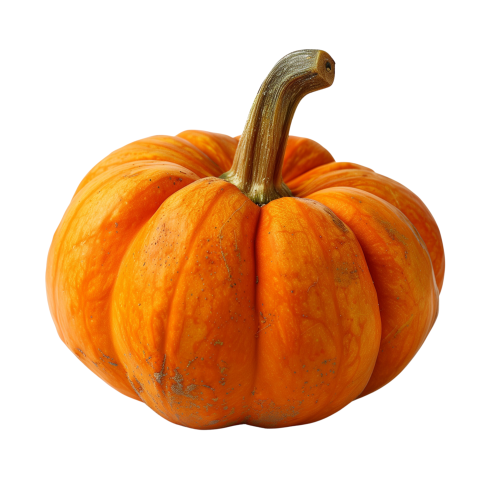 A vibrant orange pumpkin isolated on a transparent background png