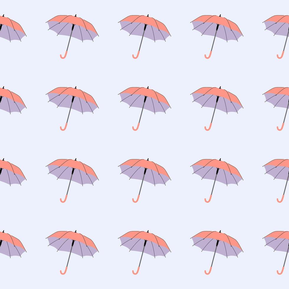 Pink umbrellas. Seamless pattern vector