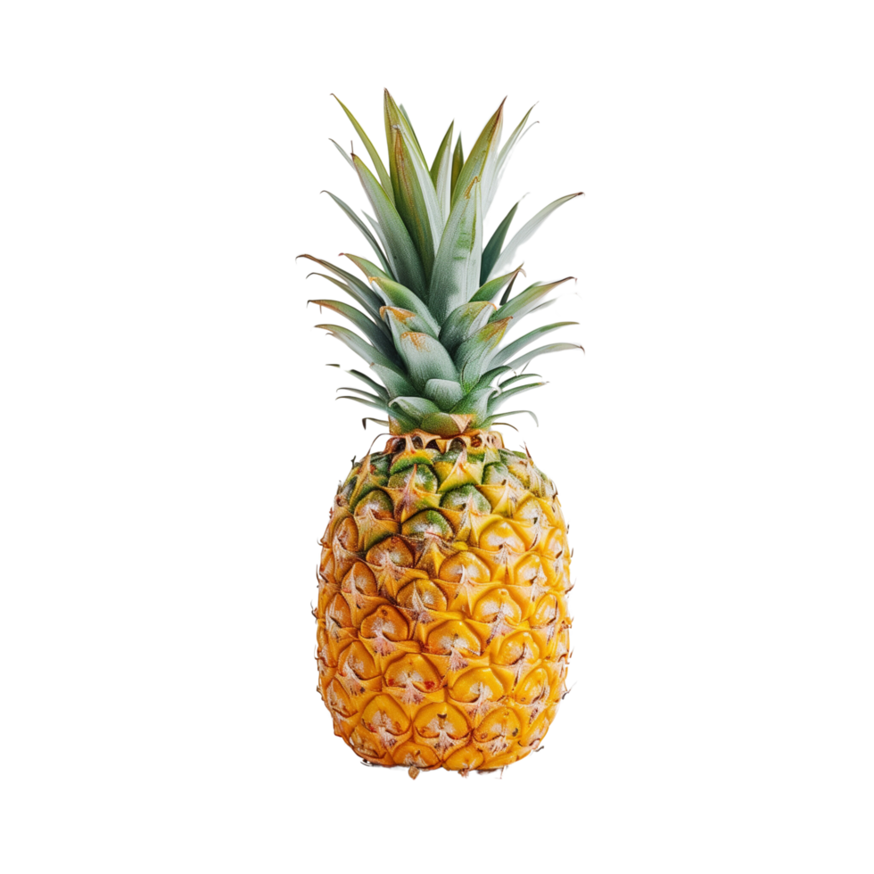 A vibrant pineapple isolated on a transparent background png