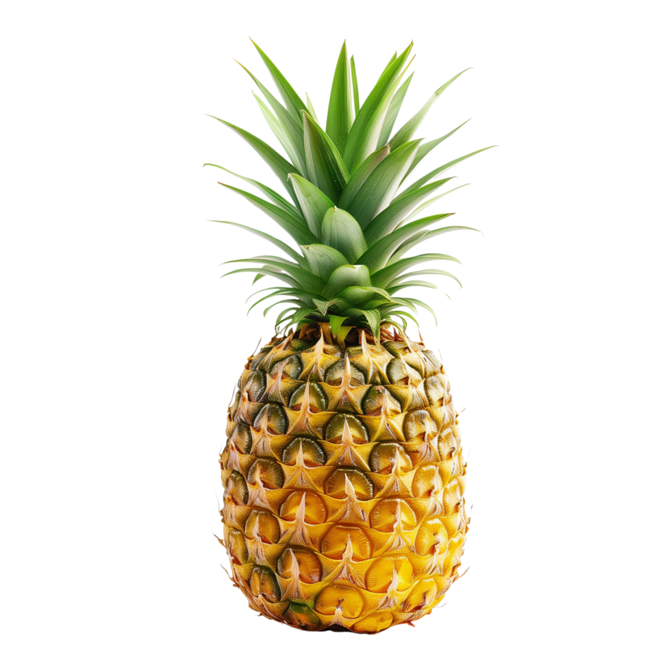 A vibrant pineapple isolated on a transparent background png