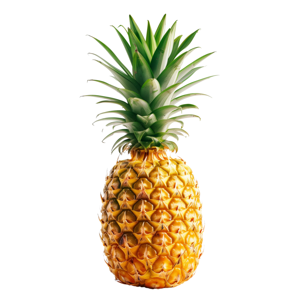 A vibrant pineapple isolated on a transparent background png