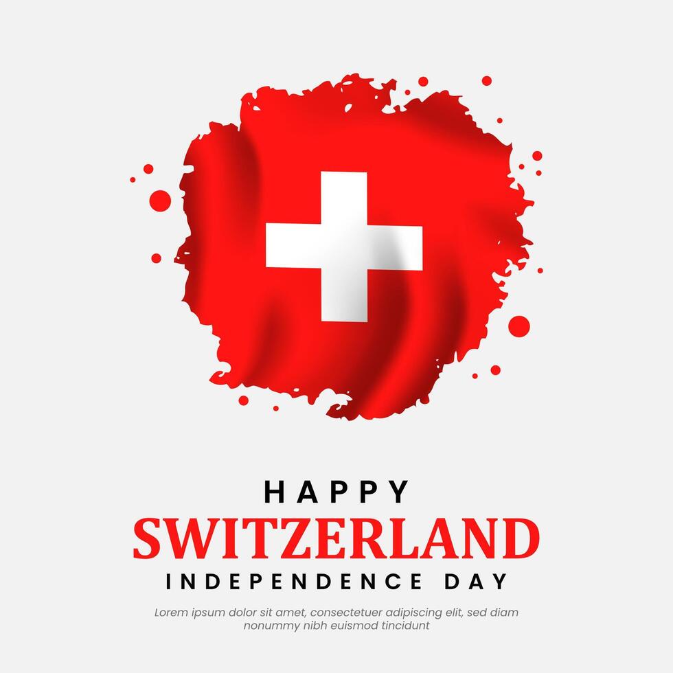 swiss switzerland independence day background banner design template vector