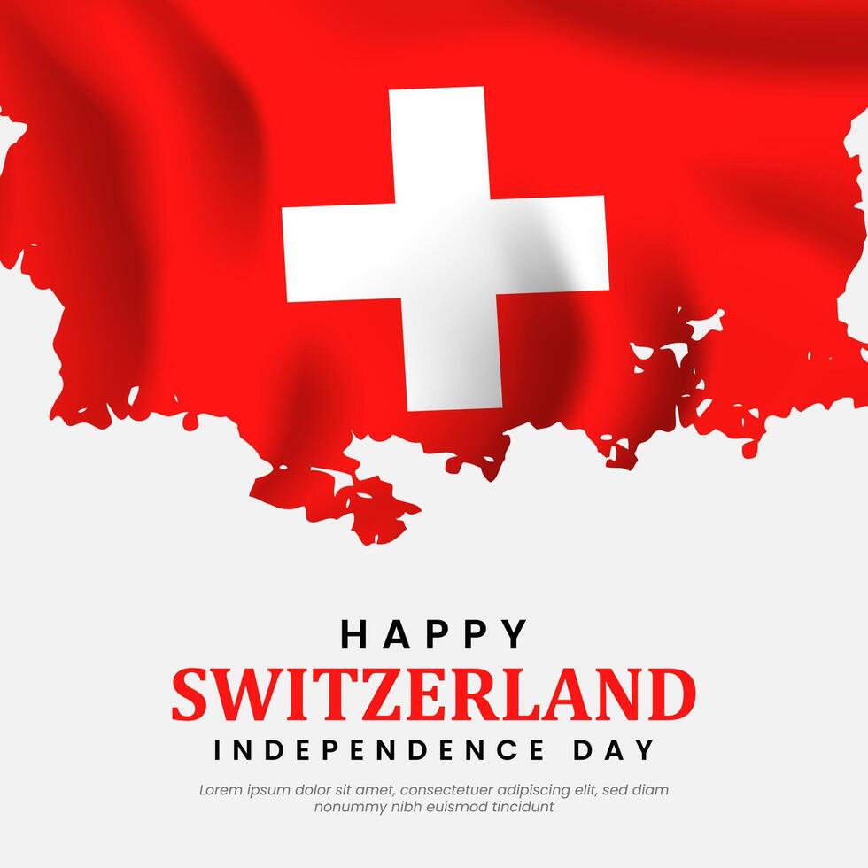 swiss switzerland independence day background banner design template vector