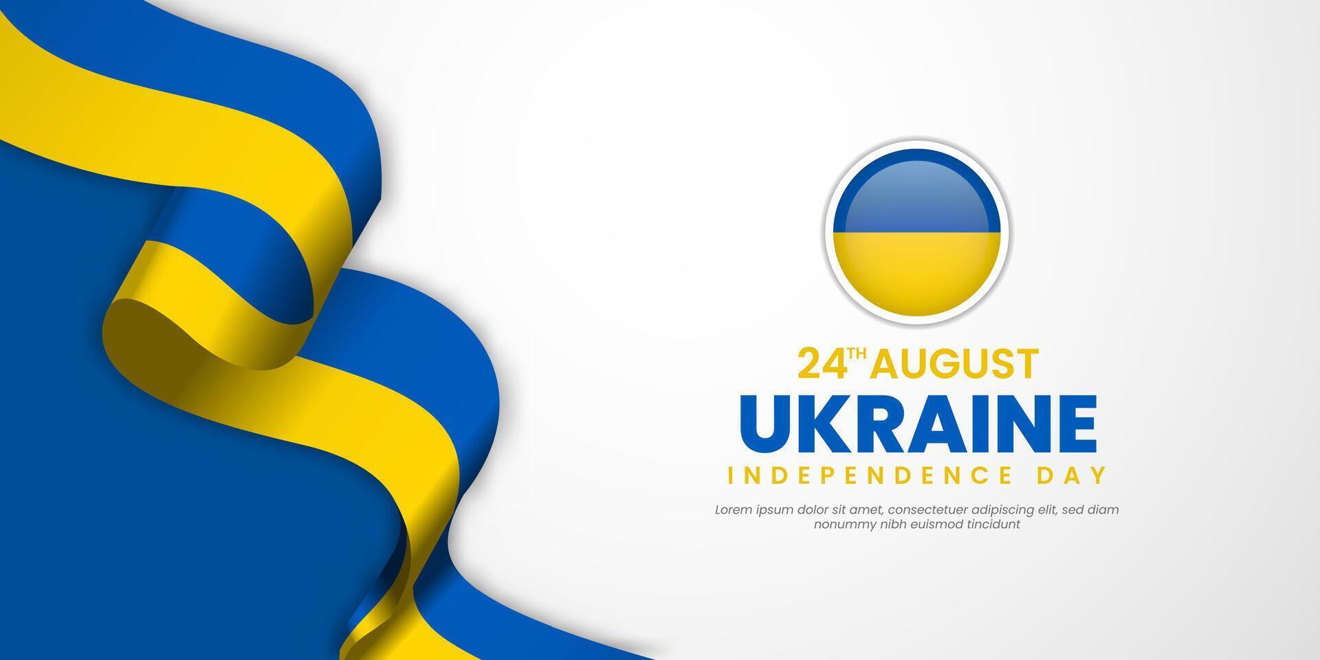 Ukraine Independence Day Design Template Illustration Banner Background vector