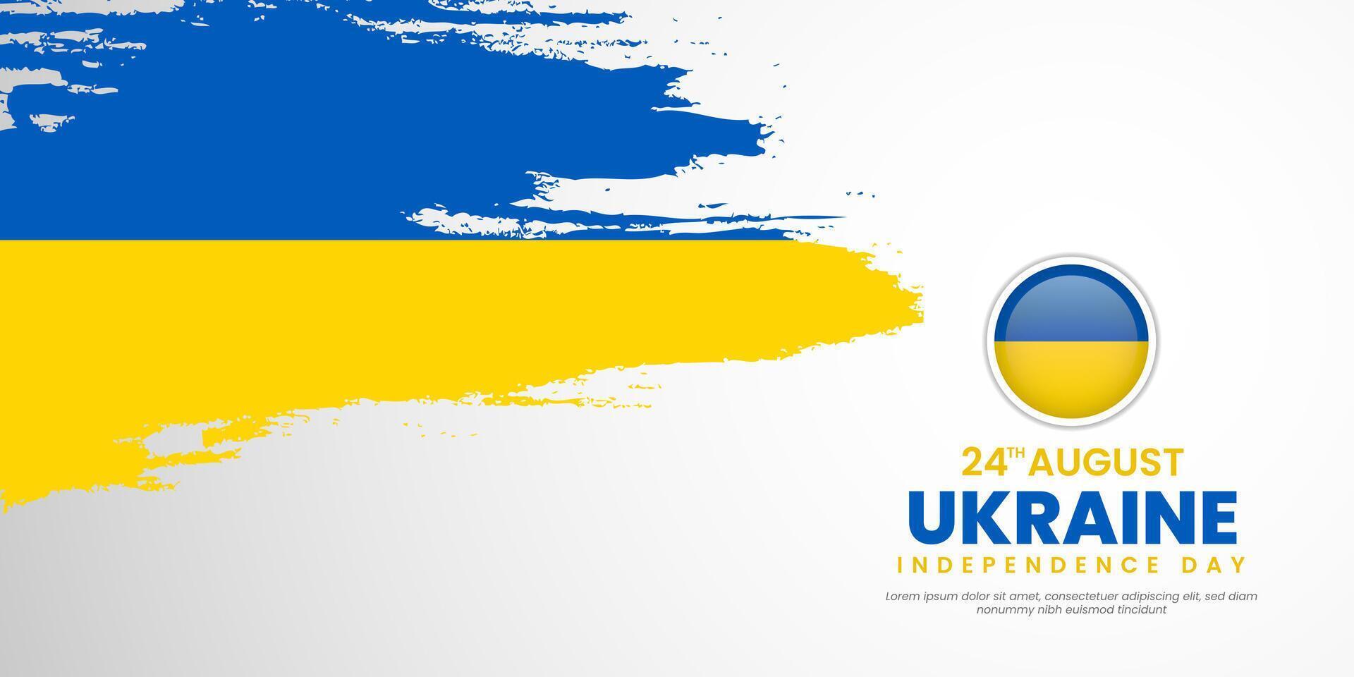 Ukraine Independence Day Design Template Illustration Banner Background vector