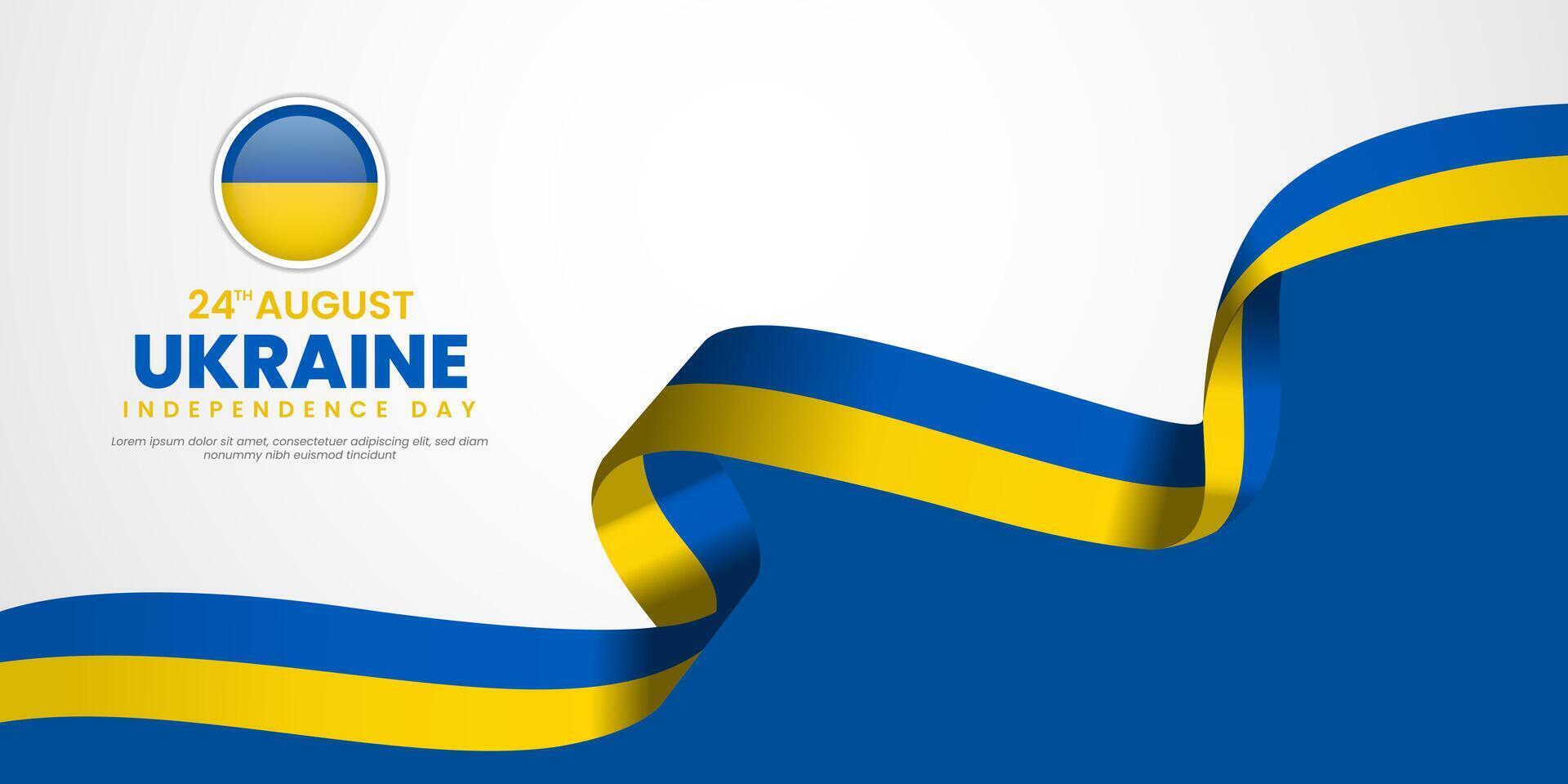 Ukraine Independence Day Design Template Illustration Banner Background vector