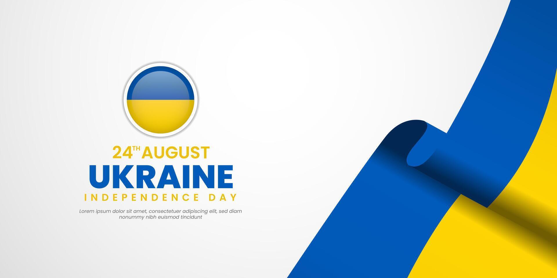 Ukraine Independence Day Design Template Illustration Banner Background vector