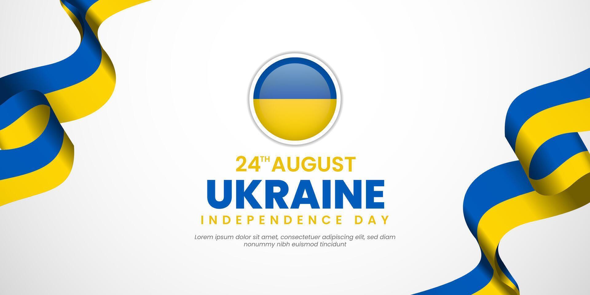 Ukraine Independence Day Design Template Illustration Banner Background vector