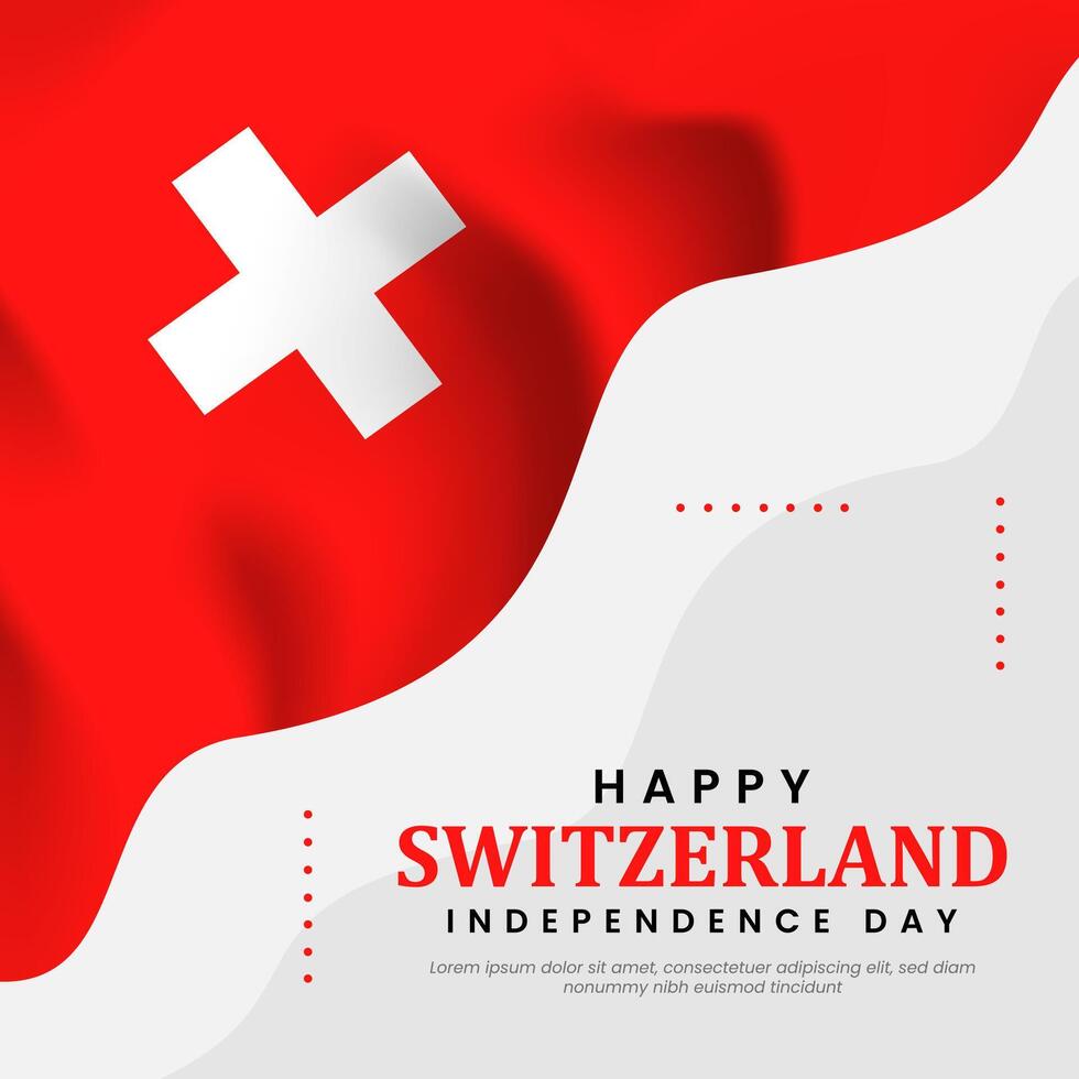 swiss switzerland independence day background banner design template vector