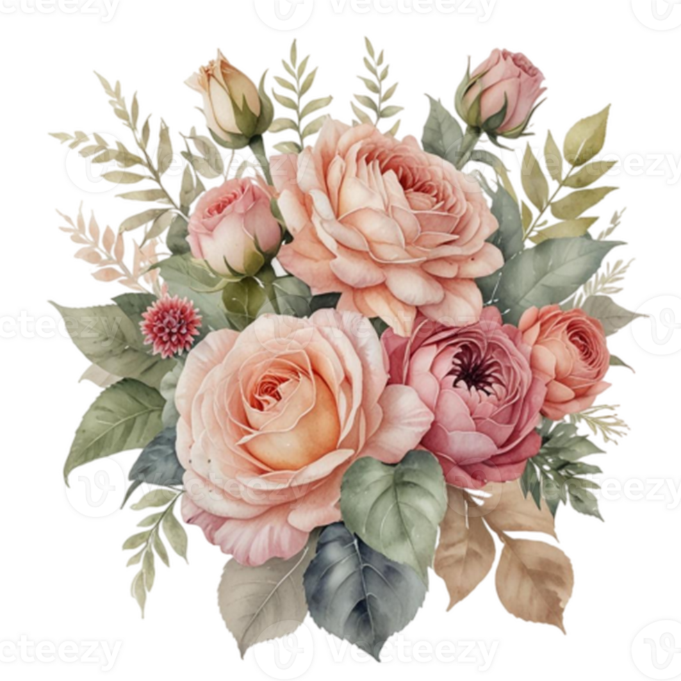 Watercolor Floral Bouquet png