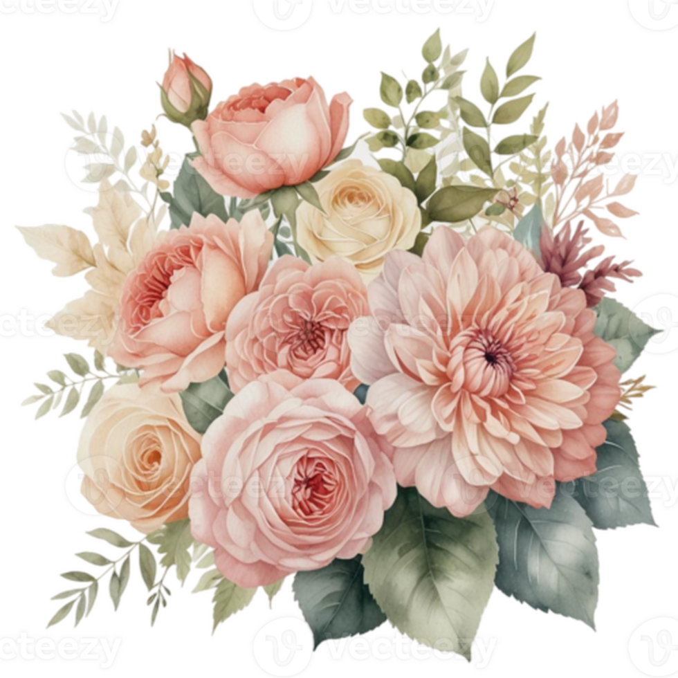Watercolor Floral Bouquet png