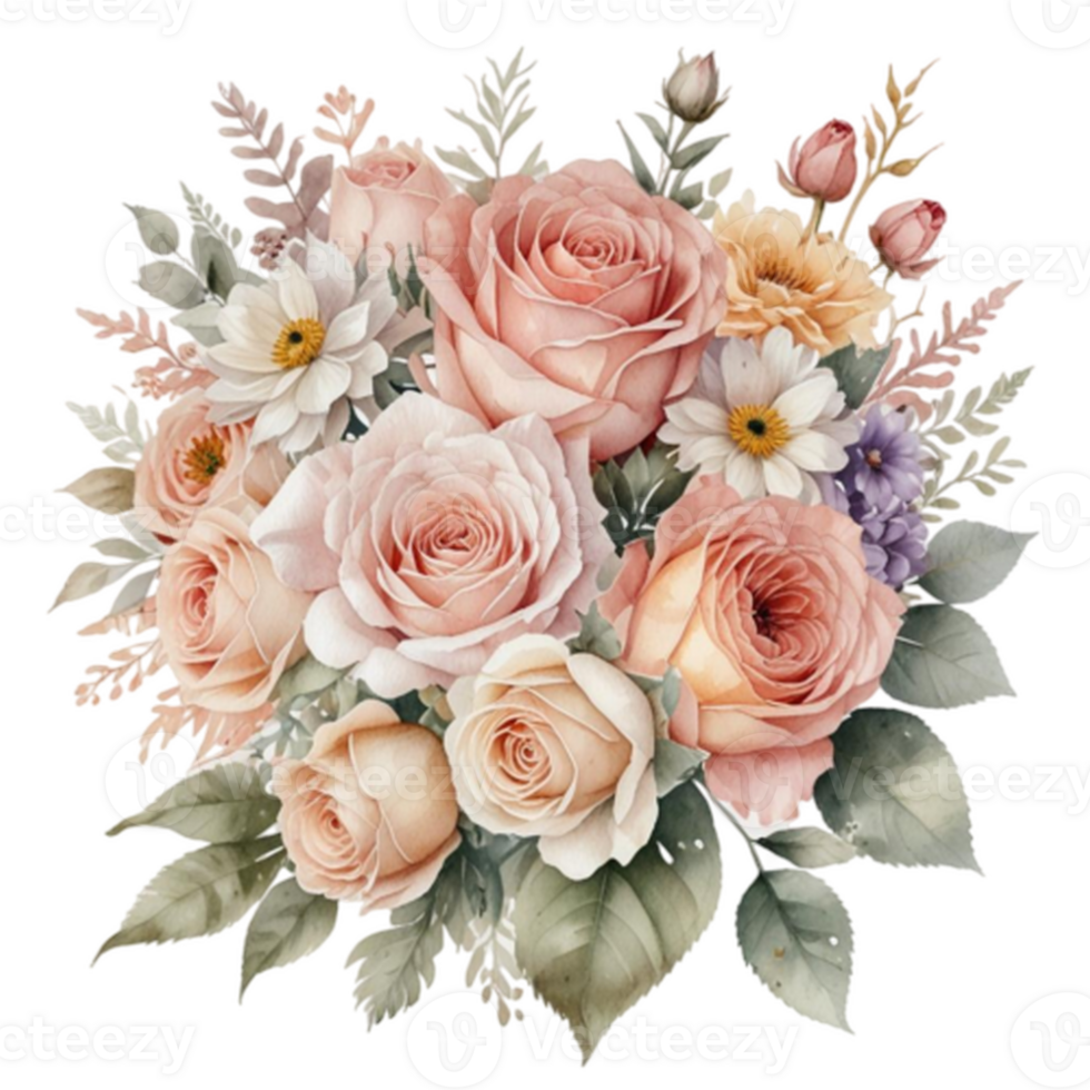 Watercolor Floral Bouquet png