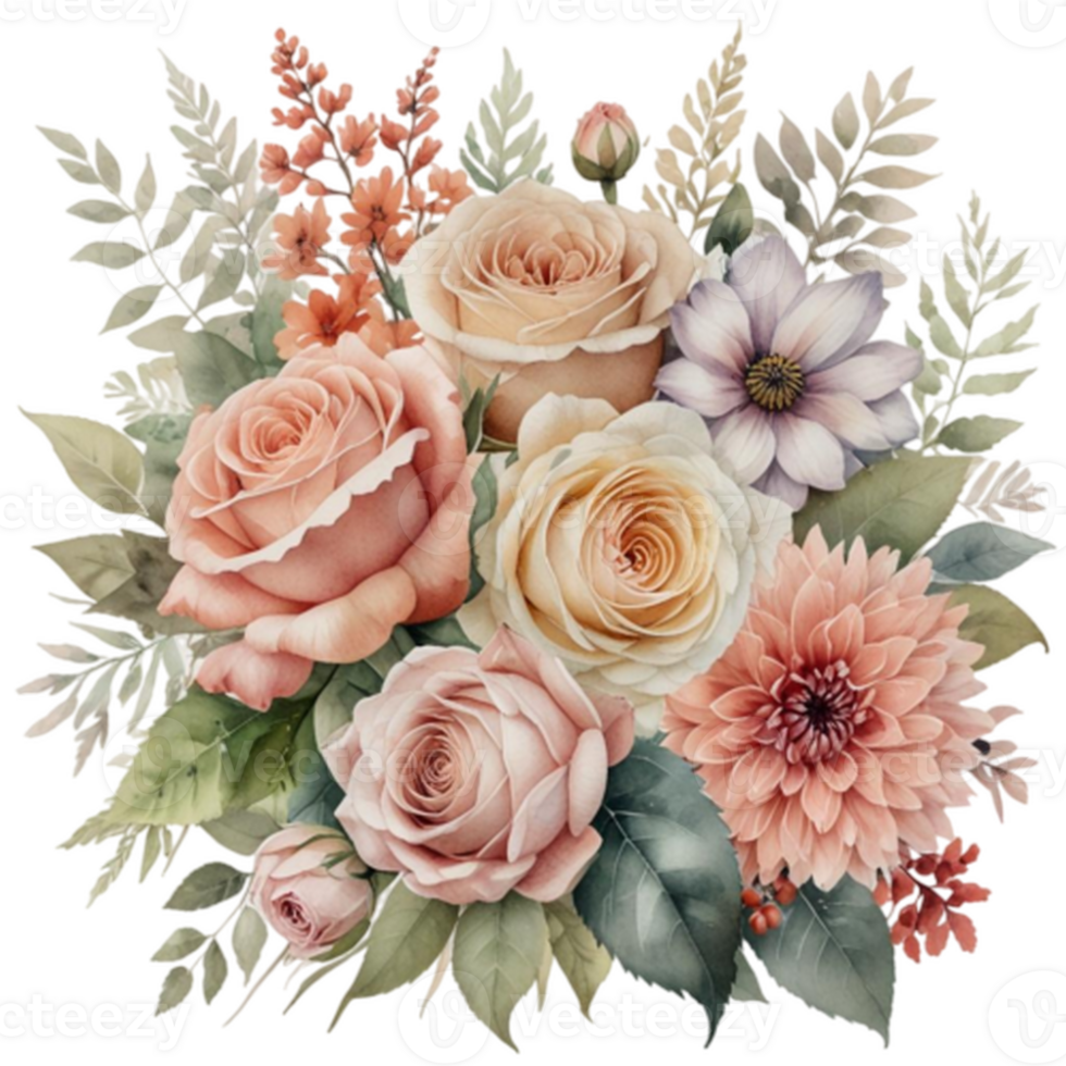 Watercolor Floral Bouquet png