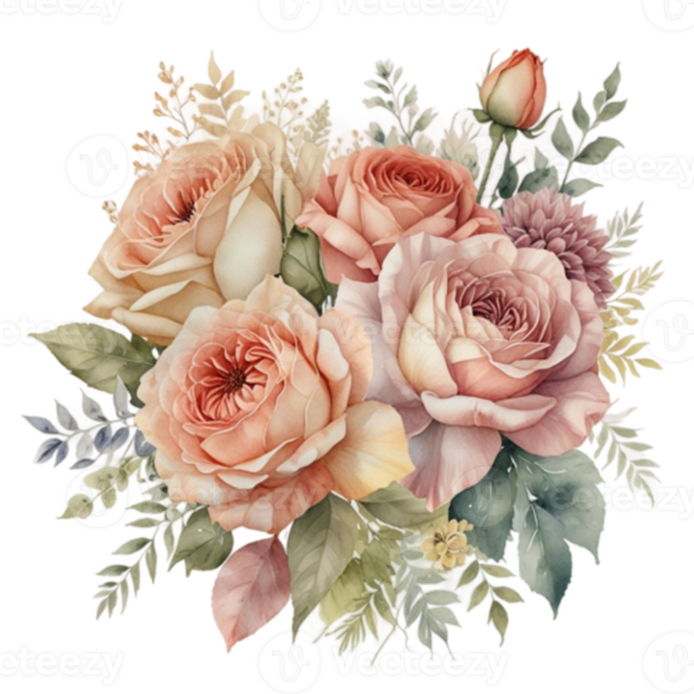 Watercolor Floral Bouquet png