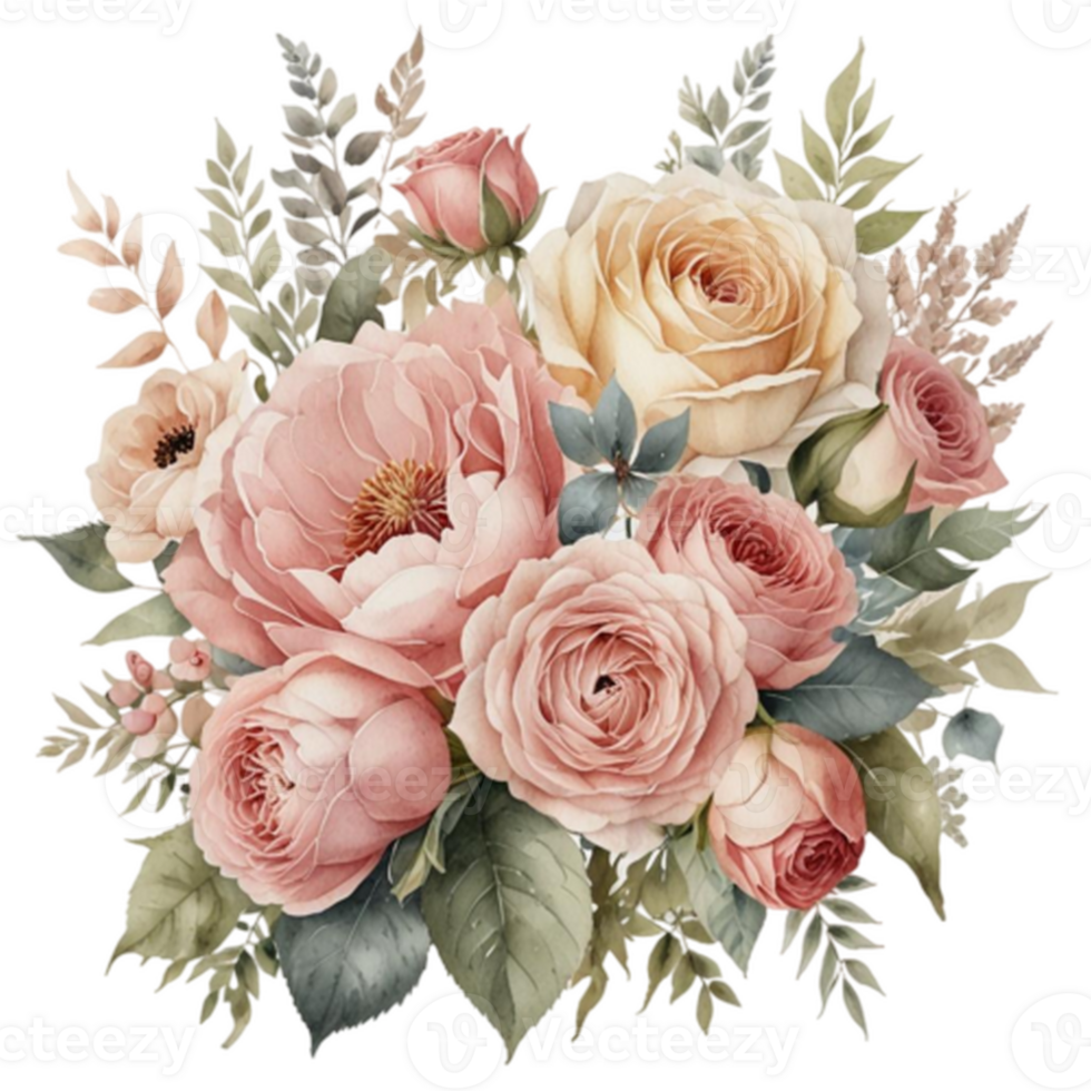 Watercolor Floral Bouquet png