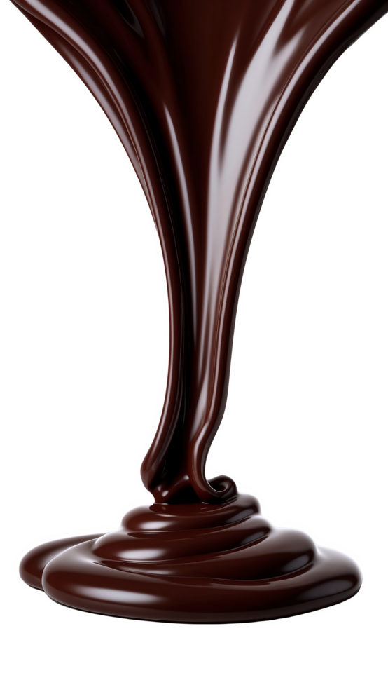 Smooth Dark Chocolate Ganache Drizzle Flowing Down png