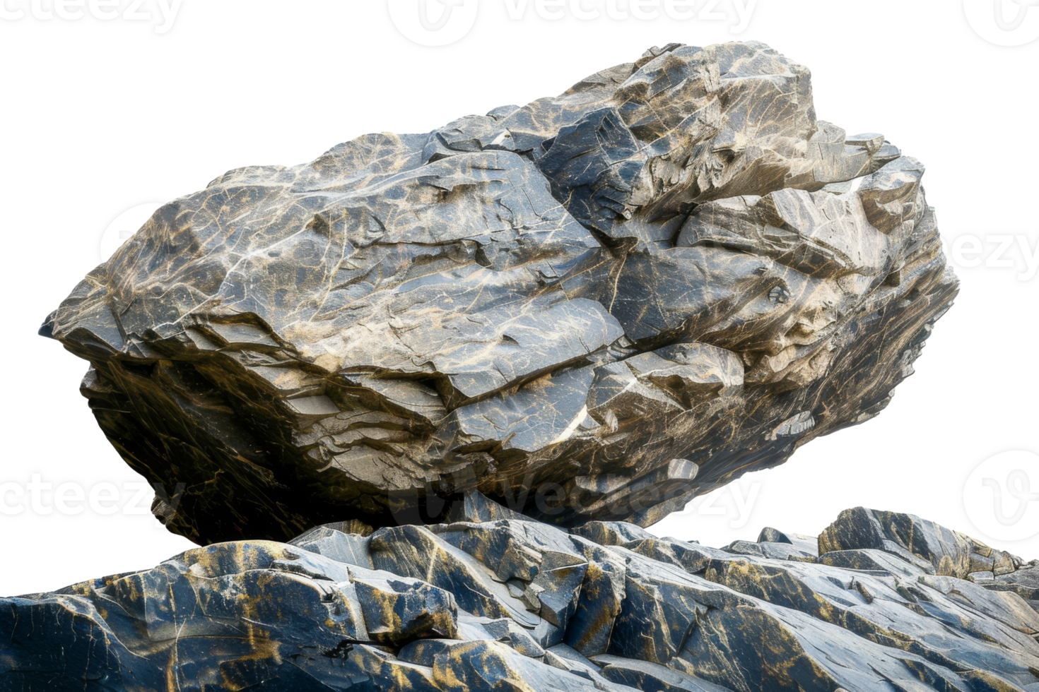 Precariously balanced boulder png