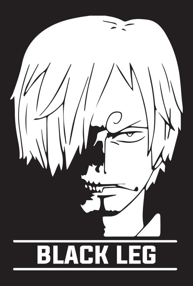 Vinsmoke Sanji poster tshirt design simple art vector