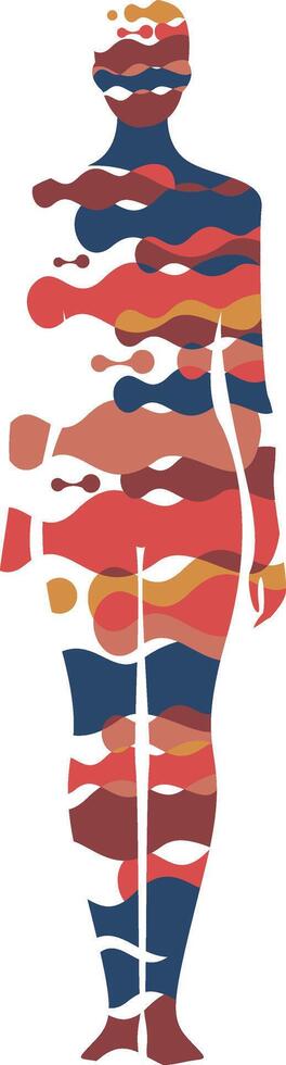 Logo body half disapear exclusive pro vector