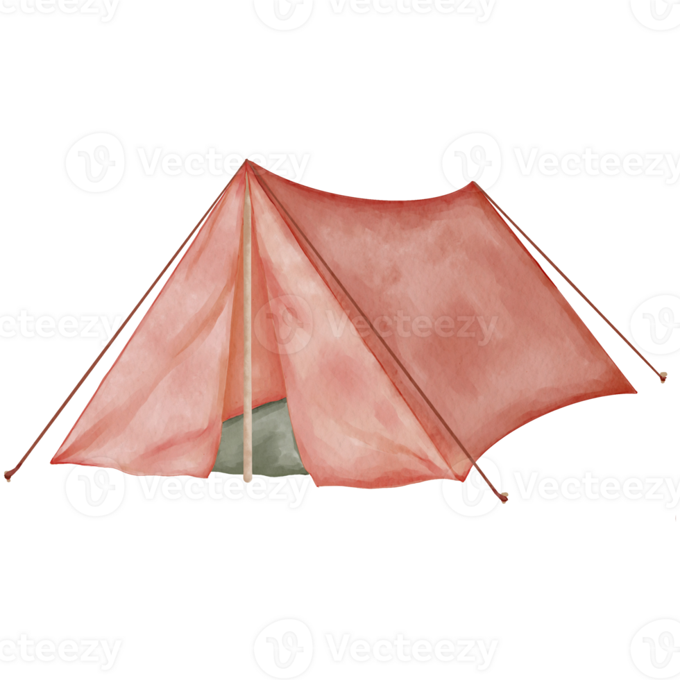 watercolor camping tent png