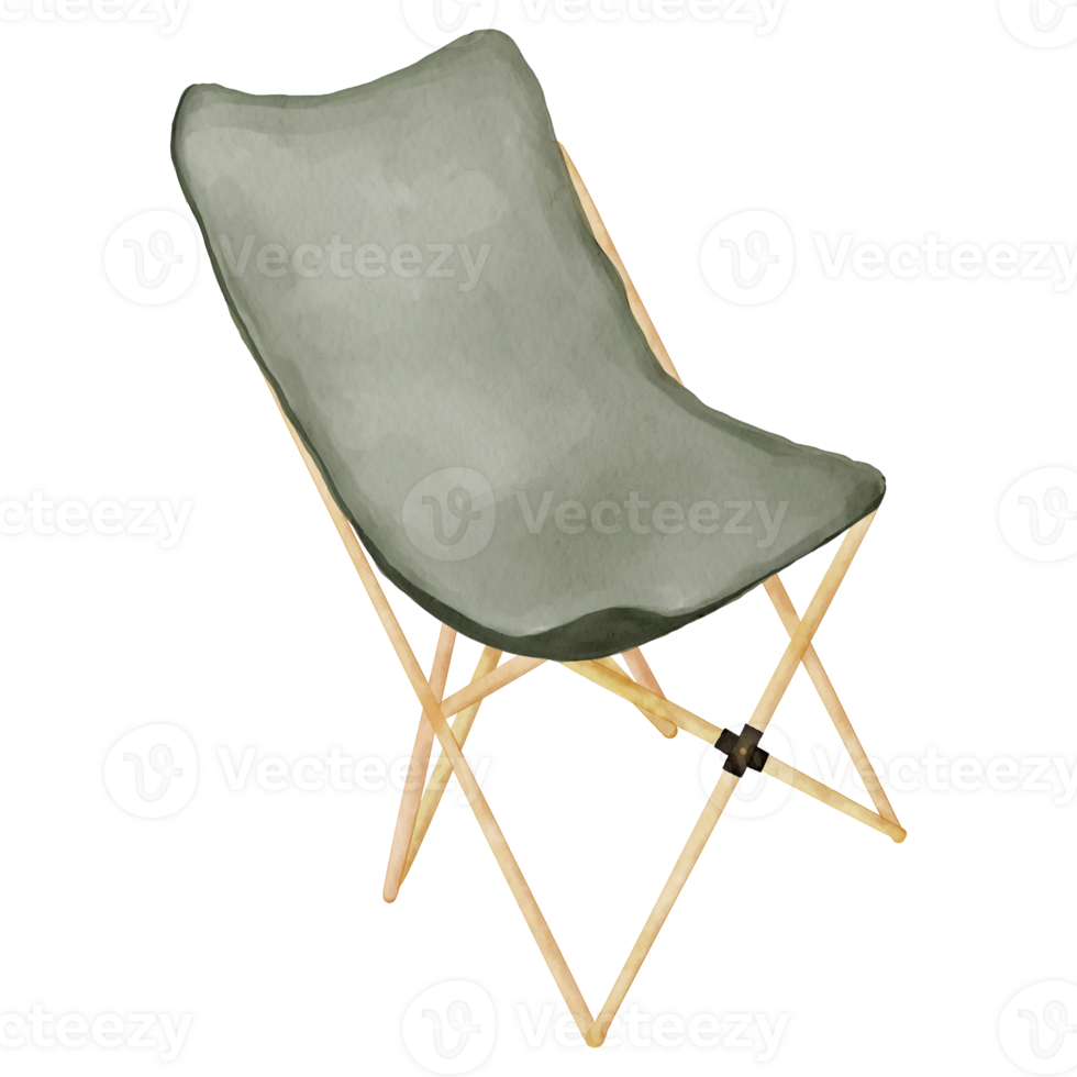 watercolor folding camp chair png