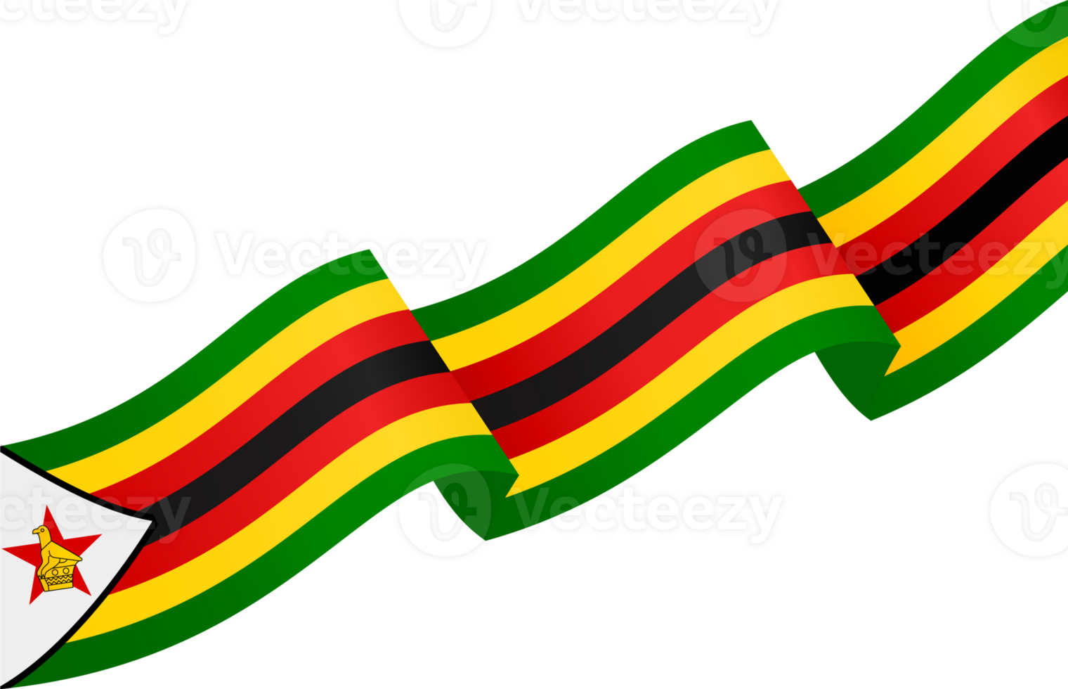Zimbabwe flag wave png