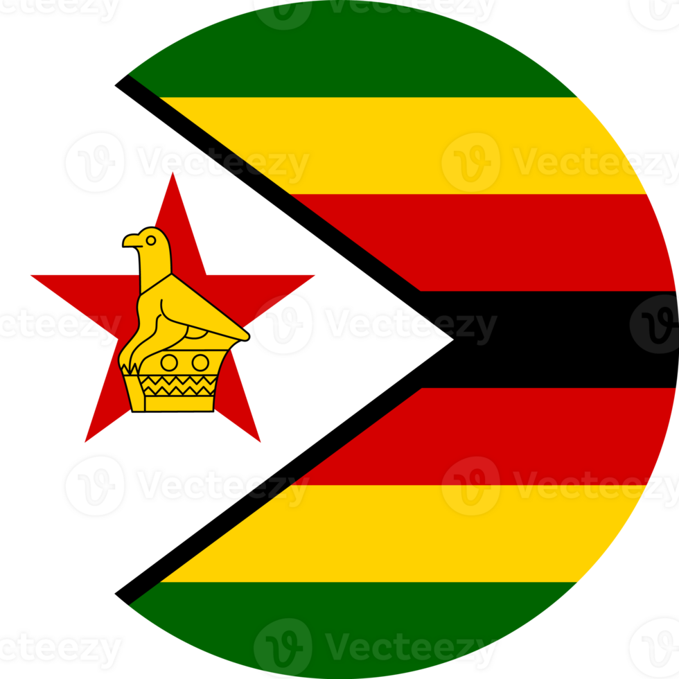 Zimbabwe flag button png