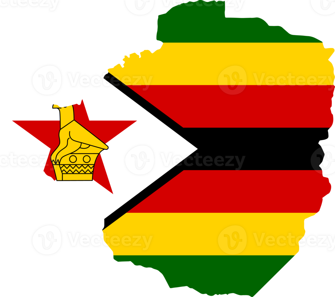 Zimbabwe map flag png