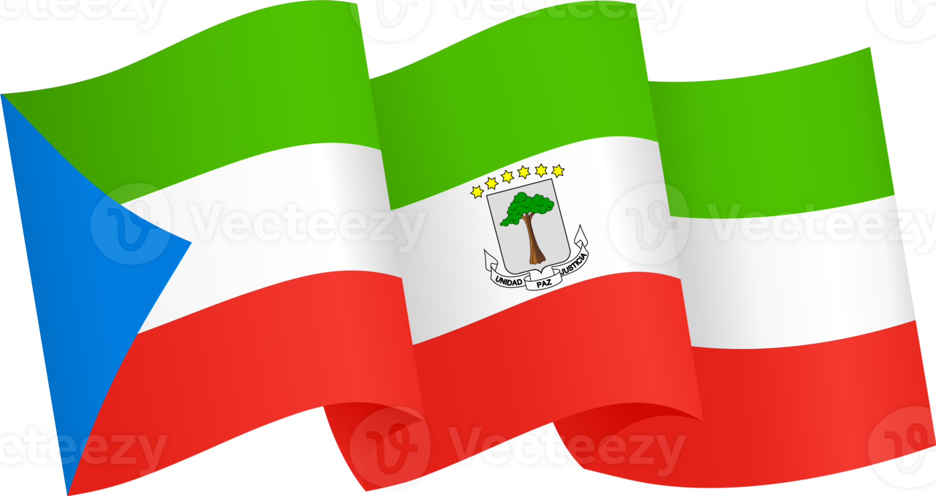 Equatorial Guinea flag wave png