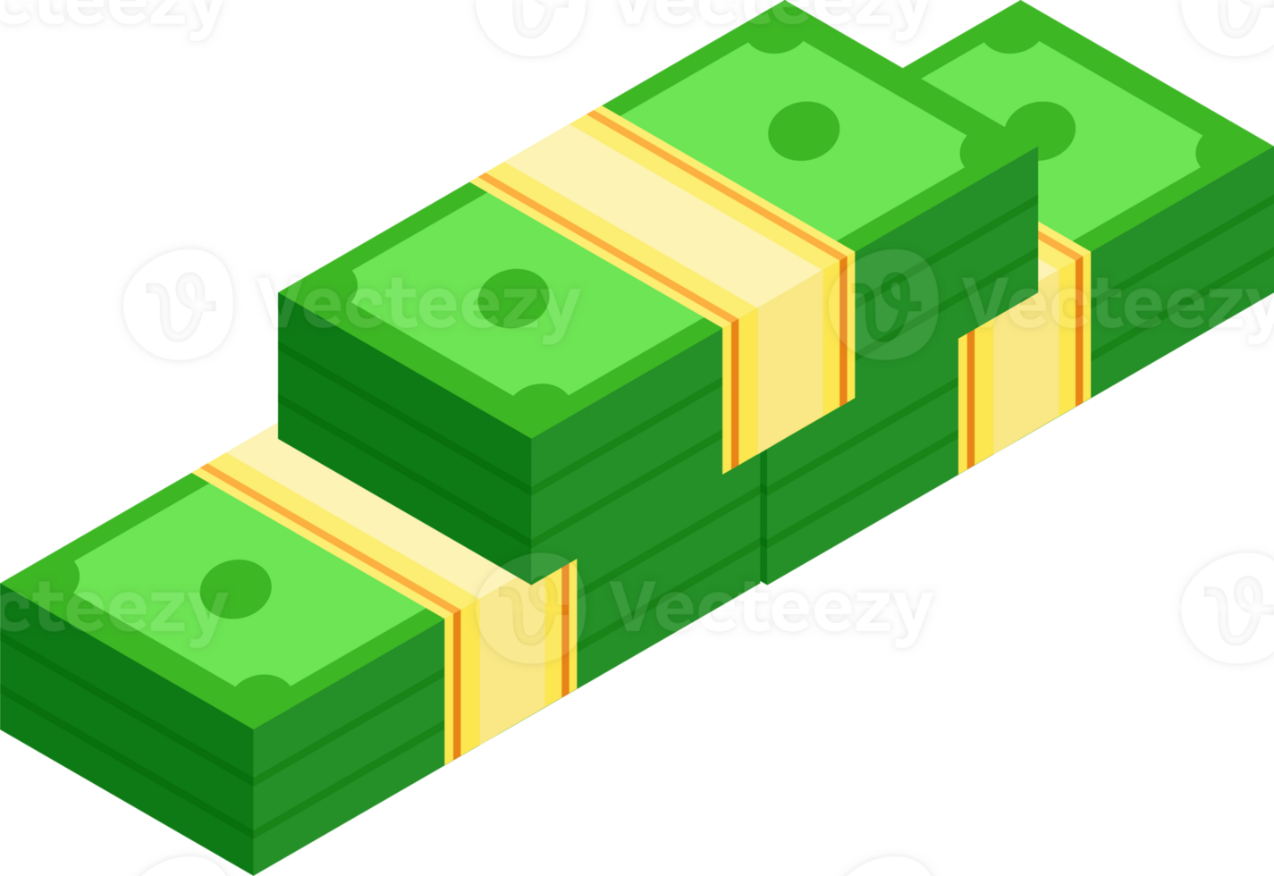 Banknotes bank money isomatric symbol illustration design png