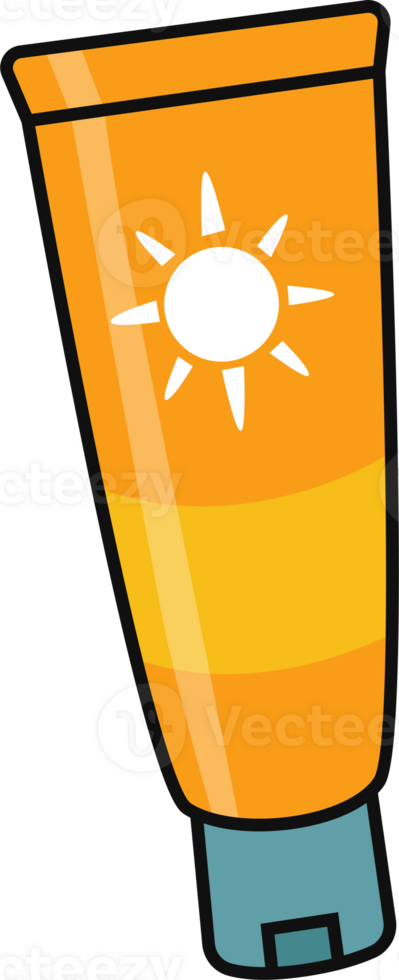 Sunscreen Cream Icon Set Flat Design png