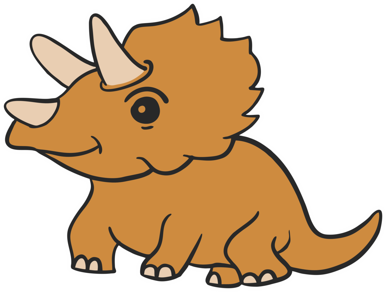 Triceratop cute sticker png