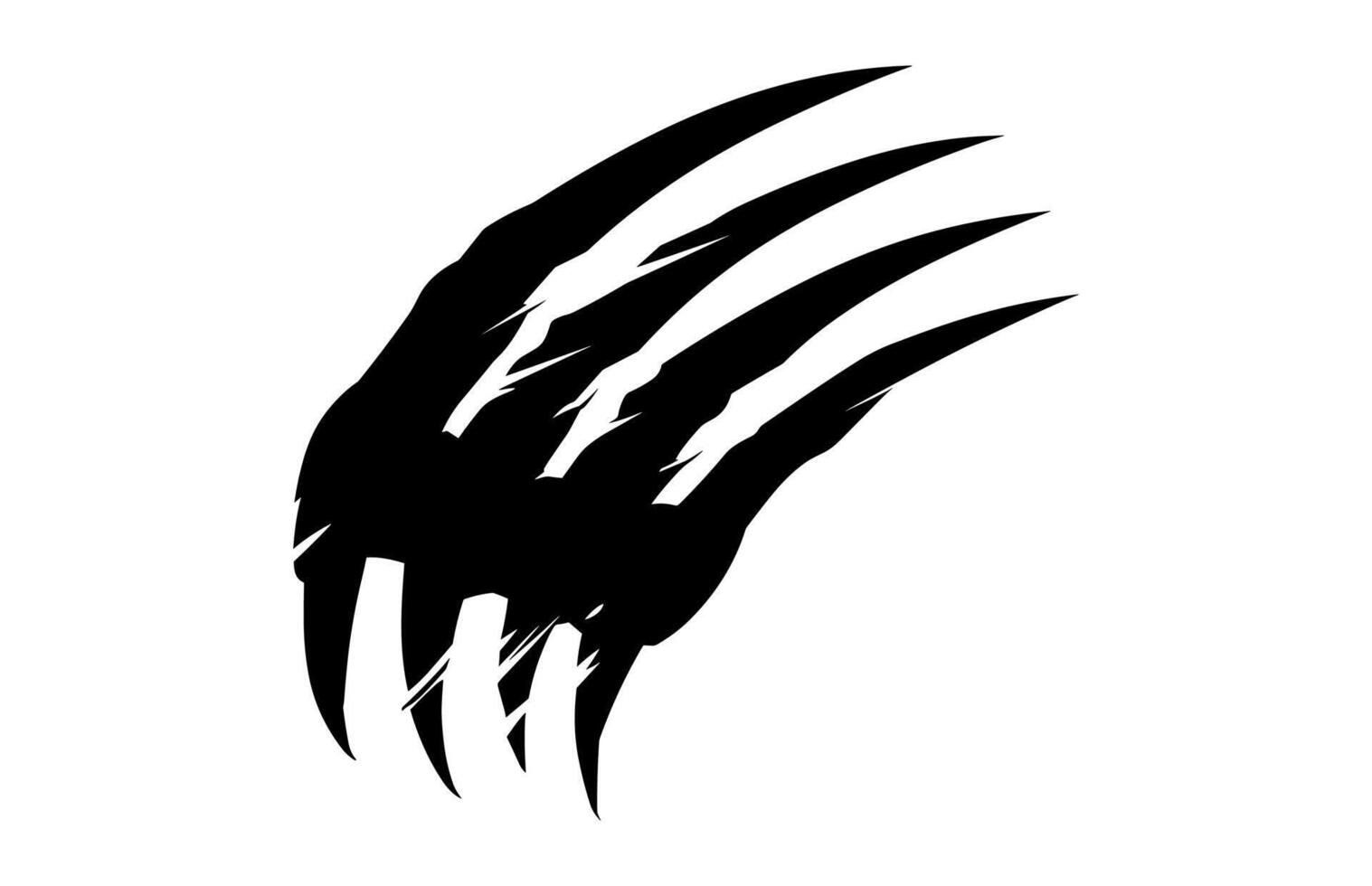 Wolverine Animal Claw Silhouette Clipart vector
