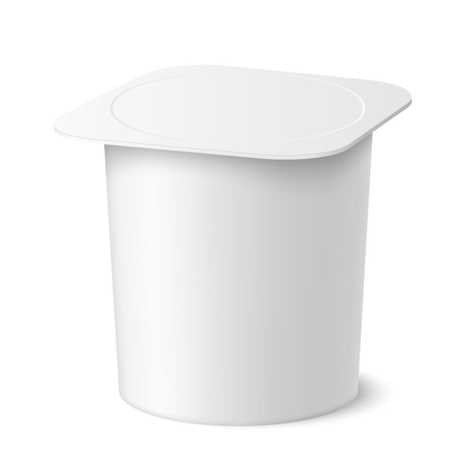 realistic yogurt package vector
