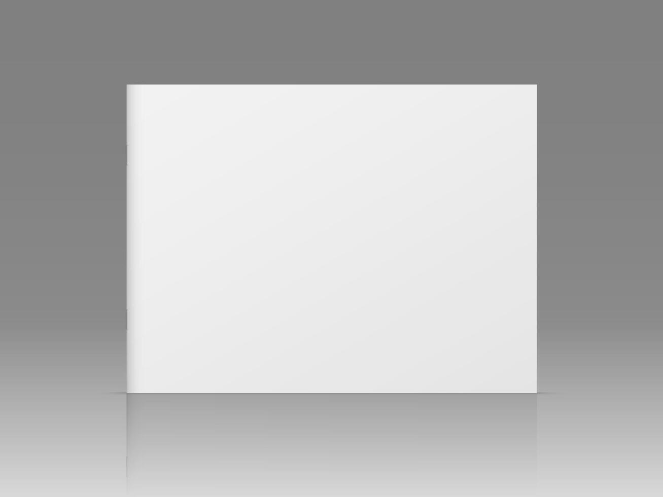 realistic standing 3d magazine mockup with white blank cover isolated vector