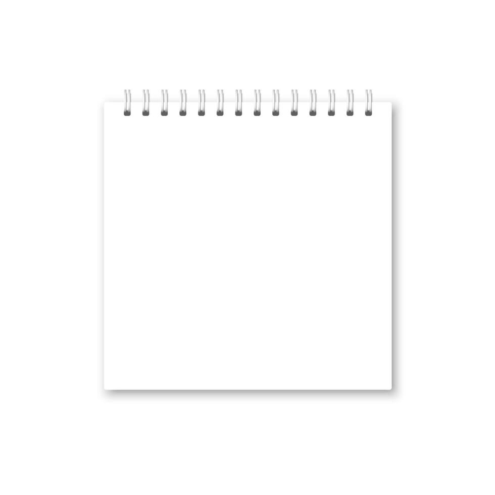 realistic opened notebook cover. vector