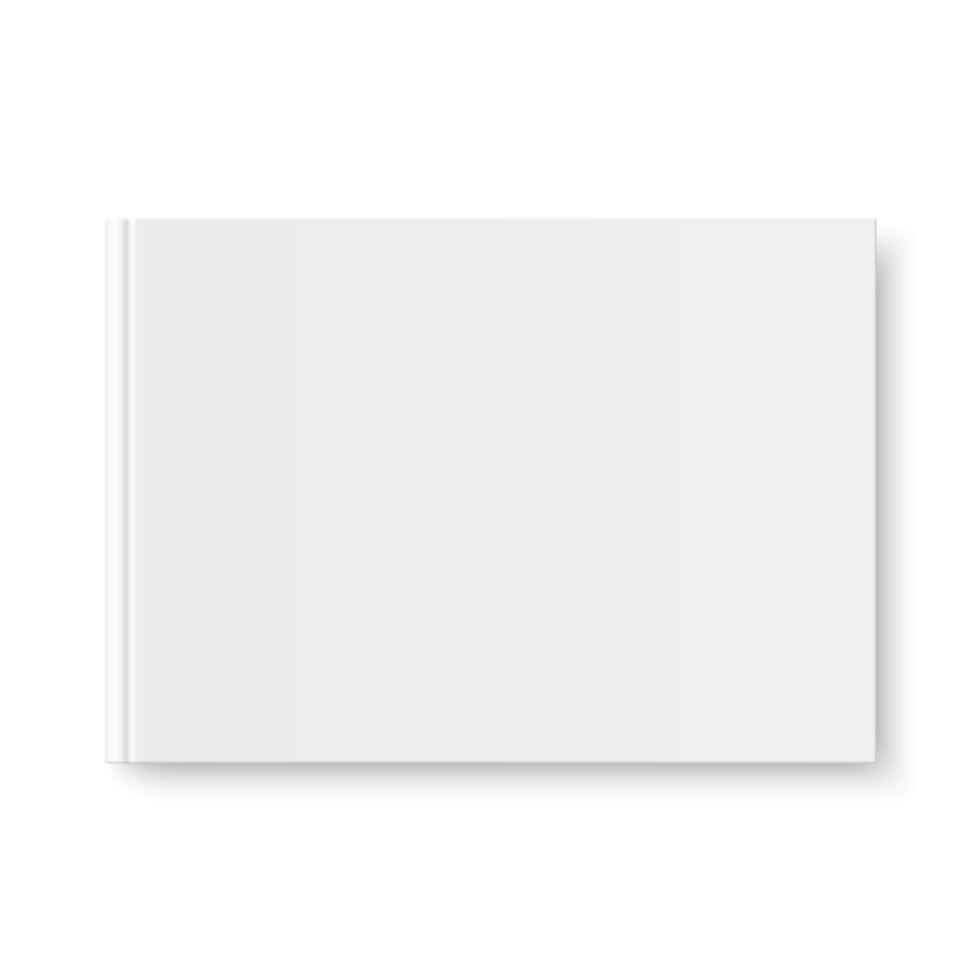 mock up of book white blank cover vector