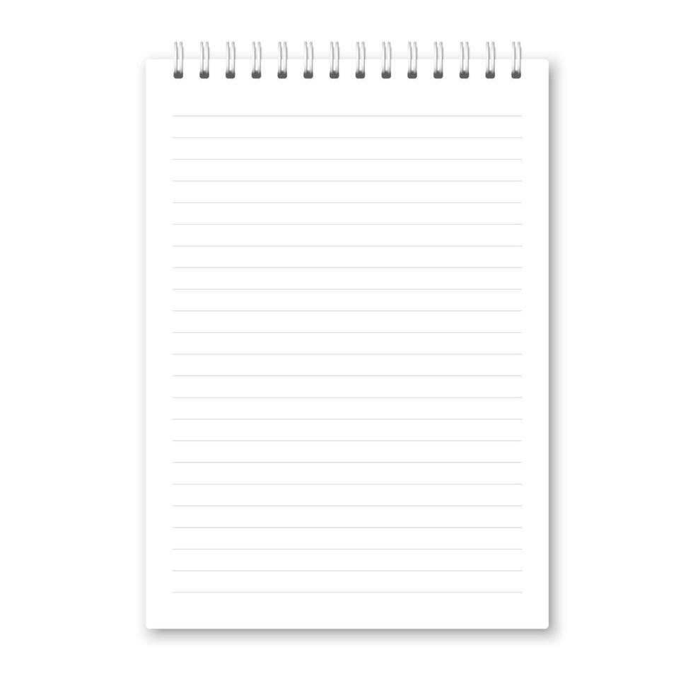 realistic closed notebook. vector