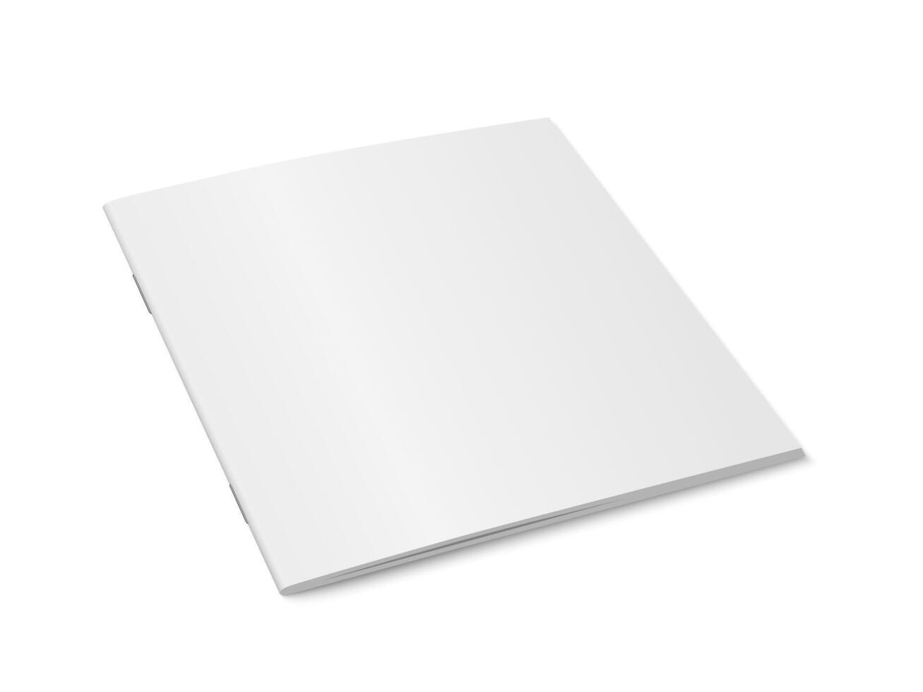 white mock up of magazine isolated. vector