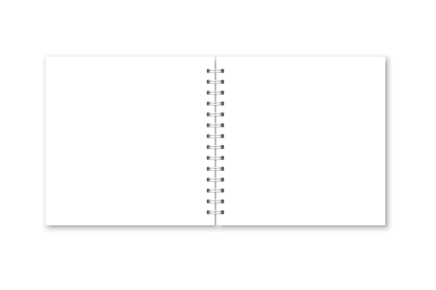 realistic opened notebook cover. vector
