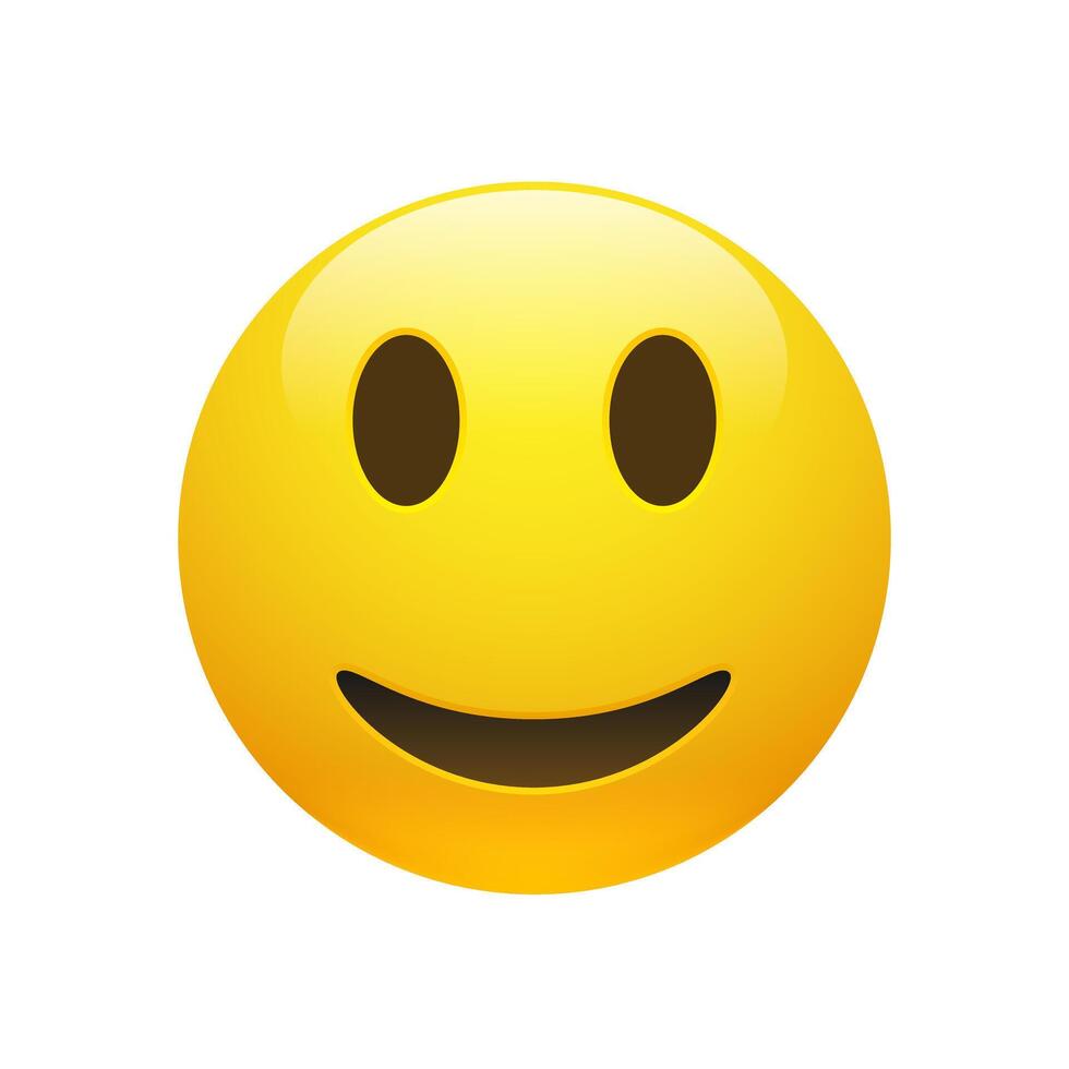 Emoji yellow smiling face vector