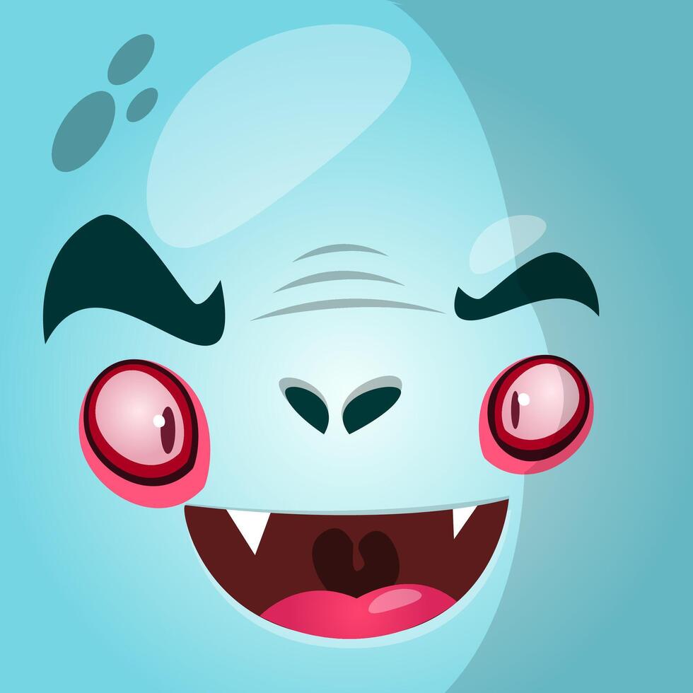 Cartoon vampire face. Halloween illustration vector