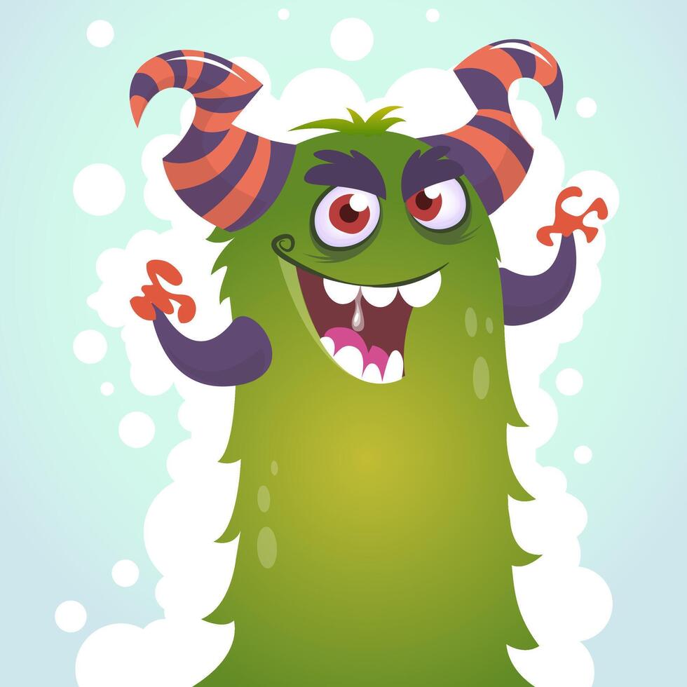 Funny cartoon monster. illustration isolated vector