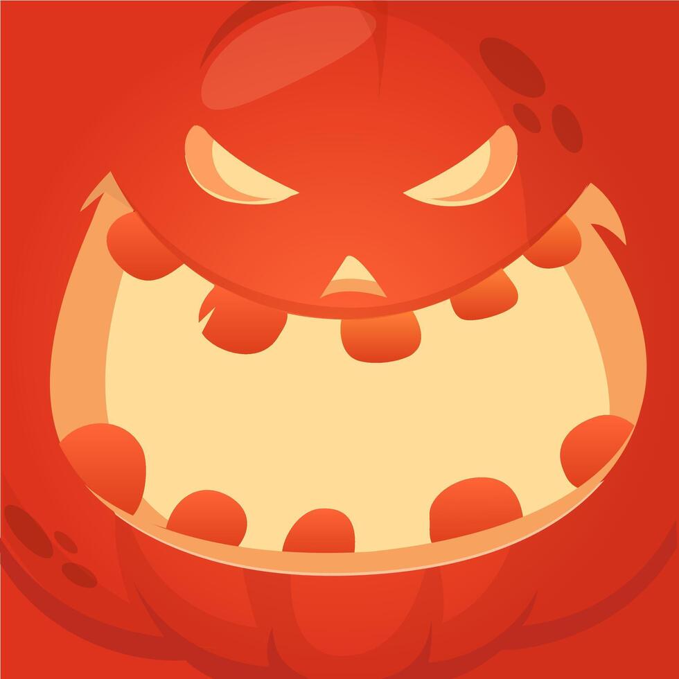 Funny cartoon monster character. Illustration of cute and happy alien creature for Halloween party decoration or package design vector