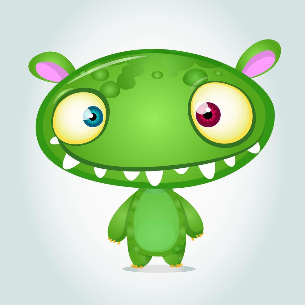 cute caroon monster alien. Halloween monster character vector