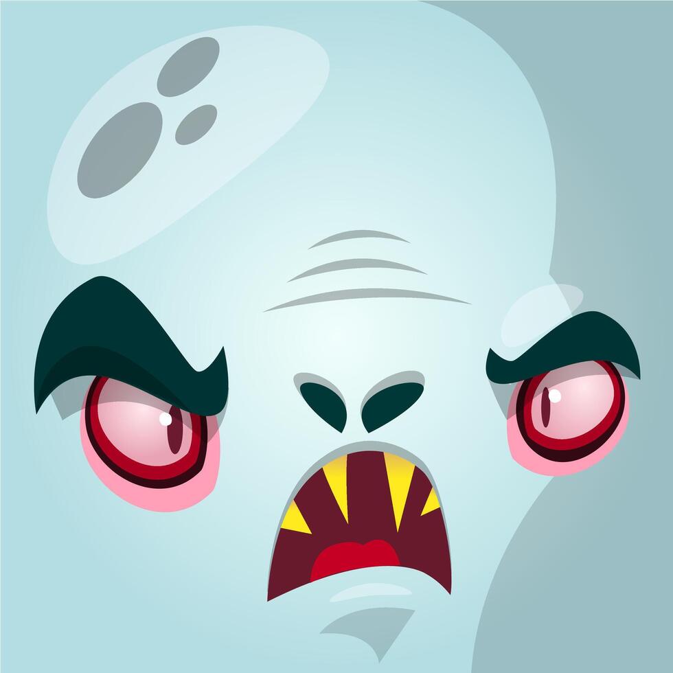 Cartoon vampire face. Halloween illustration vector