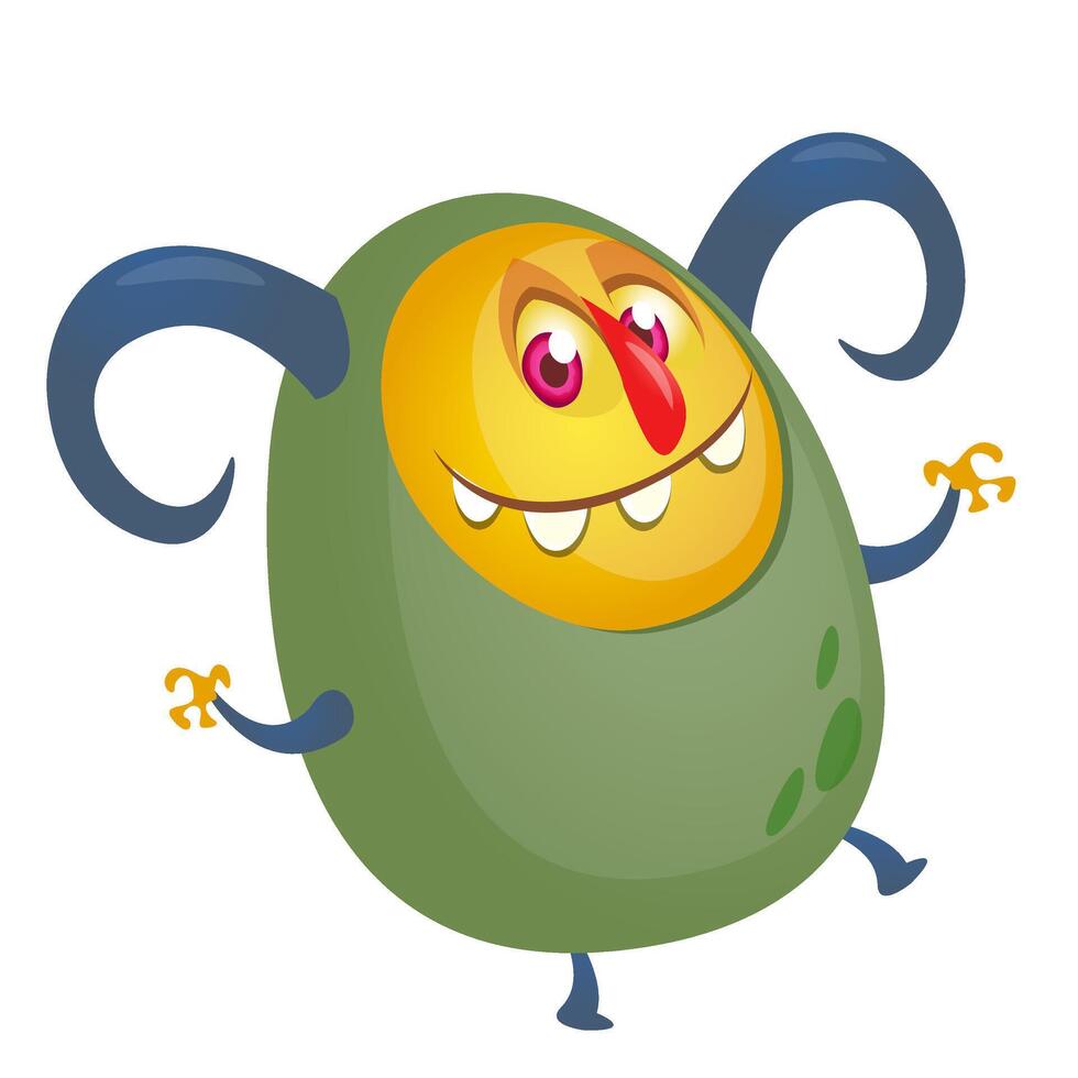 Funny cartoon monster. illustration isolated vector