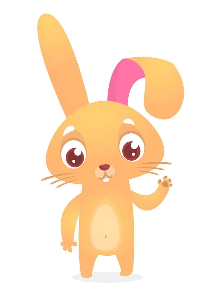 Cute Easter rabbit cartoon. illustration of funny bunny vector