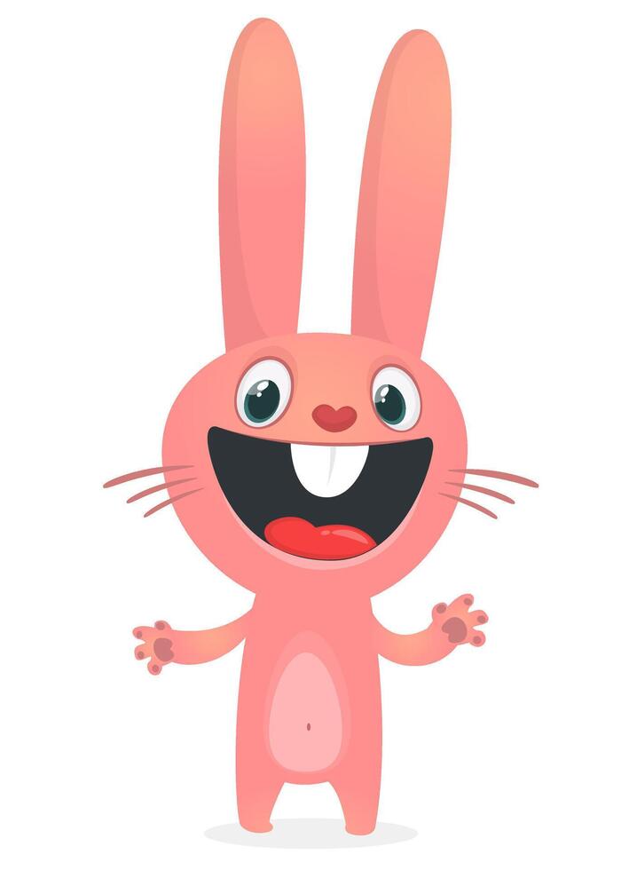 Cute Easter rabbit cartoon. illustration of funny bunny vector